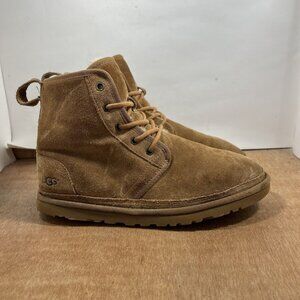 Ugg Harkley Men's Size 8 Shearling Ankle Boots Chukka Chestnut Tan 1016472